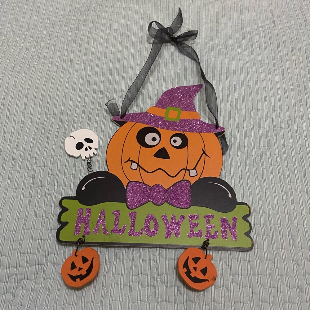 Halloween Pumpkin Hanging Wall Door Decor